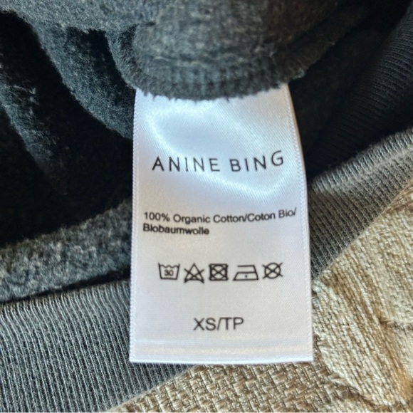 Anine Bing Vintage Sweatshirt in Black - Picture 8 of 9